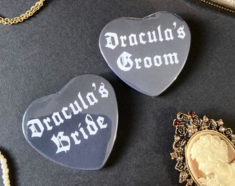 La novia/el novio de Drácula / Botón pinback
