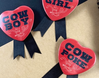 Cowboy / Cowgirl / Cowpoke | Bouton Pinback