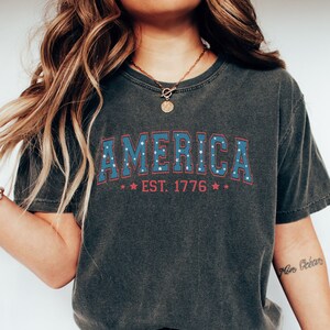 Retro USA Comfort Colors shirt, 4th of July tee, Retro funny fourth shirt, Womens 4th of July shirt, America Patriotic Shirt, Independence