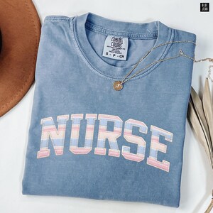 Faux Patchwork Nurse Shirt, Labor and Delivery Nurse Tshirt, Postpartum Nurse Tee, Nicu Nurse Shirts Mother Baby Nurse T-shirt, RN NP OB Dr