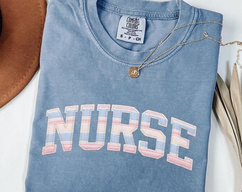 Faux Patchwork Nurse Shirt, Labor and Delivery Nurse Tshirt, Postpartum Nurse Tee, Nicu Nurse Shirts Mother Baby Nurse T-shirt, RN NP OB Dr