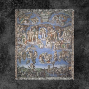 Michelangelo&#39;s Last Judgement Woven Blanket