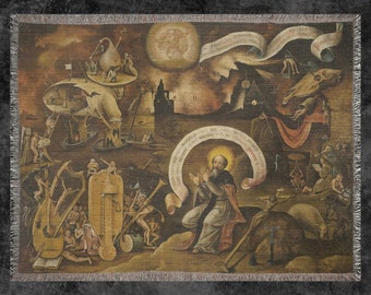 Hieronymus Bosch Frestelsen av Sankt Antonius Vävd filt