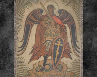 Saint Michael the Archangel Woven BlanketWoven Blanket