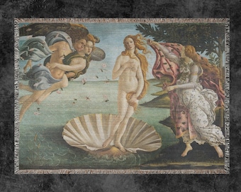 Manta tejida de Sandro Botticelli - El nacimiento de Venus