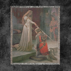 Accolade By Edmund Blair Leighton Woven Blanket