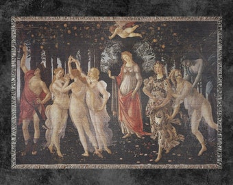 Manta tejida Botticelli Primavera