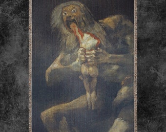 Coperta tessuta di Saturno che divora il figlio di Goya