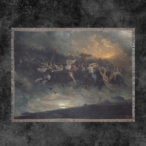 The Wild Hunt Of Odin Woven Blanket