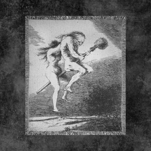 Witches on a Broomstick Francisco Goya Woven Blanket