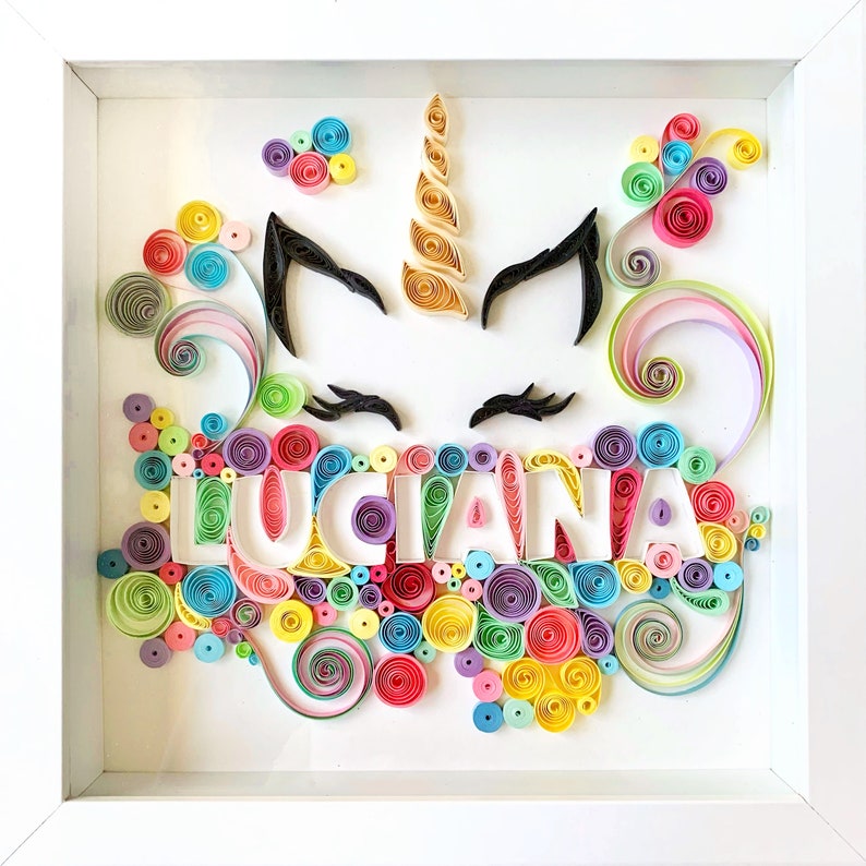 Name Frame in Quilling Art Quilling Paper. Name Art Etsy