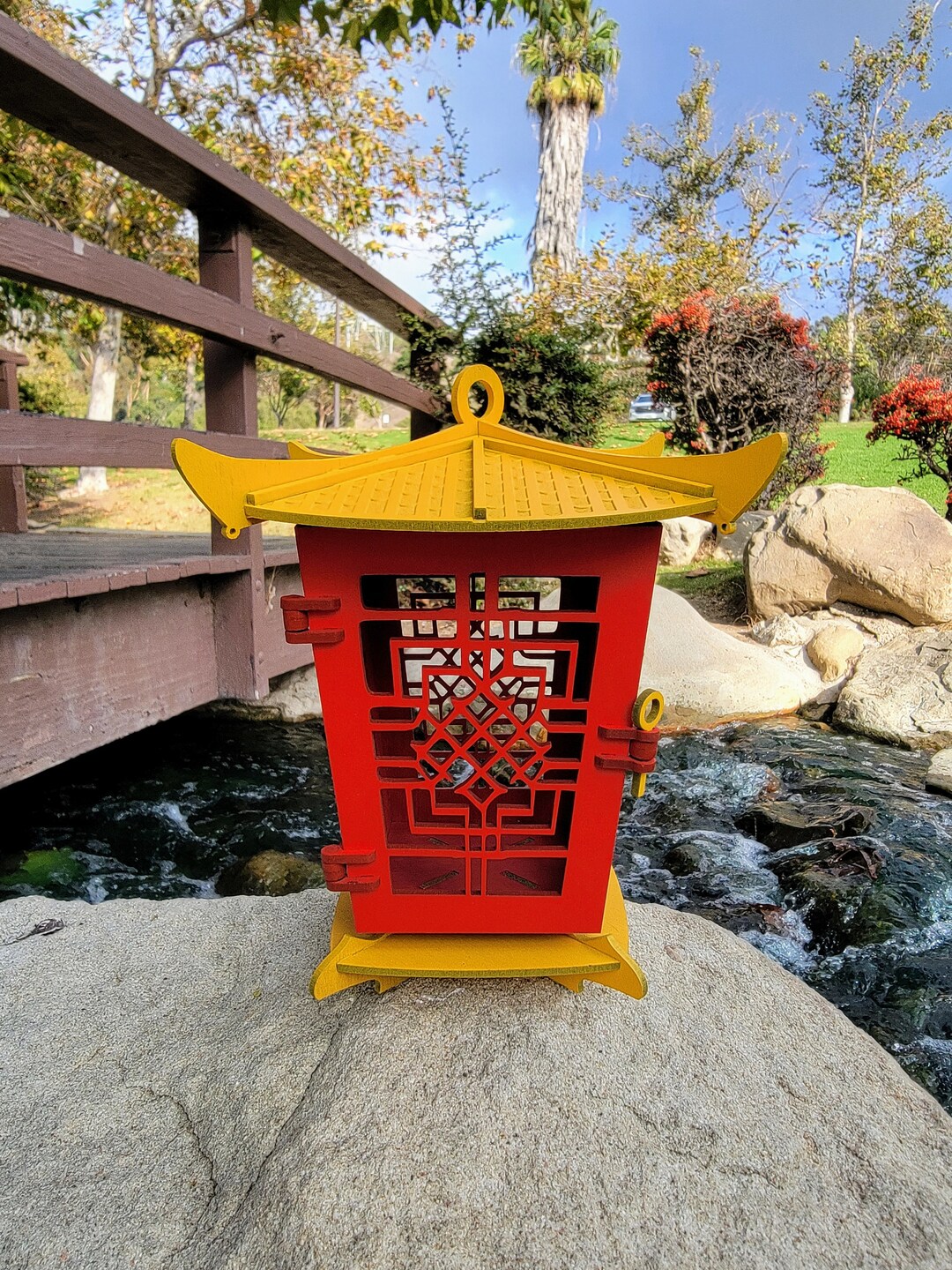 Japanese Pagoda Lantern, Japanese Garden Led Lantern, Wooden Japanese Lantern, Outdoor Japanese