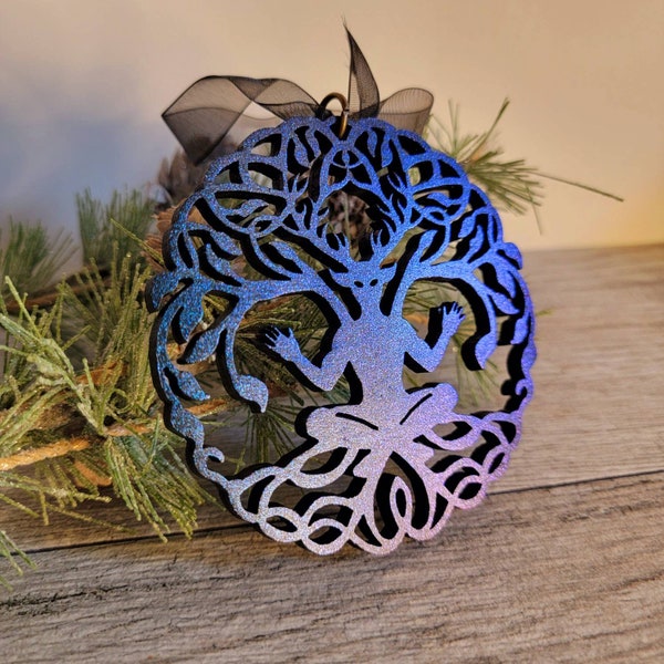 Tree of life ornament, Cernunnos ornament, Celtic decor, wooden ornaments