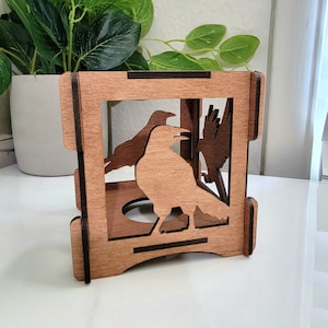 Lanterna a forma di corvo, portacandele a forma di corvo, decorazioni per altari a forma di corvo, idee regalo a forma di corvo