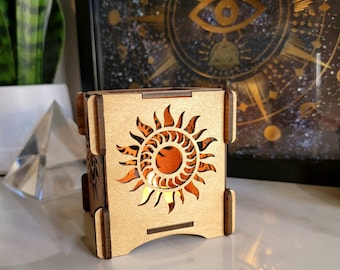 Sun lantern, sun tealight holder, sun altar décor, sun meditation gifts