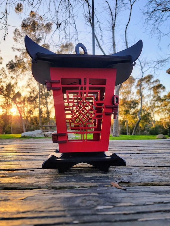 Oversized Pagoda Lantern, Japanese Garden Led Lighting