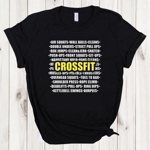 LAST CHANCE: Crossfit Shirt with Crossfit workouts / Fitness / Workout T-shirt / Crossfit / Workout/