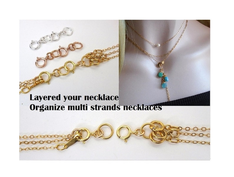Layered Necklace Multi Clasp Detangler / Multi Strand Necklace Etsy