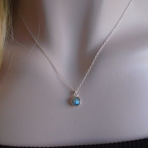 Personalized Tiny Birthstone With Small Initial Dot Necklace, Dainty 14K Gold and Sterling Silver Layering Family Tree Necklaces