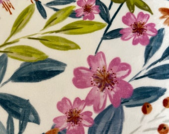 Vibrant Exotic Floral Minky Fabric - Perfect for Quilting and Sewing