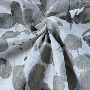 Nature-Inspired Leaf Print Fabric for Home Decor; Use for Curtains, Pillows, etc.  Nice thick fabric with a linen look without the wrinkles.