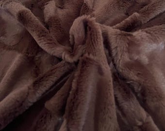 Brown Minky Fabric
