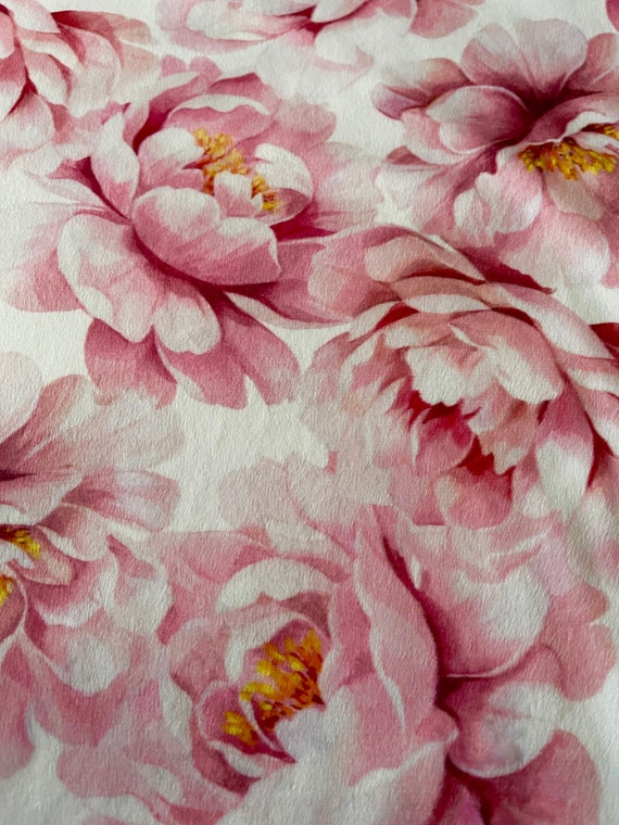 Floral Rose Minky Fabric, Decorating Fabric, Pillow or Blanket Fabric,  Soft, Low Nap Minky Fabric, Pink Floral Fabric 