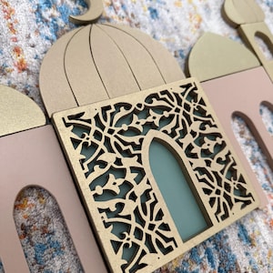 Brinquedo Montessori "Monte sua Mesquita" Atualizado: Quebra-cabeça Tangram, Presente Islâmico