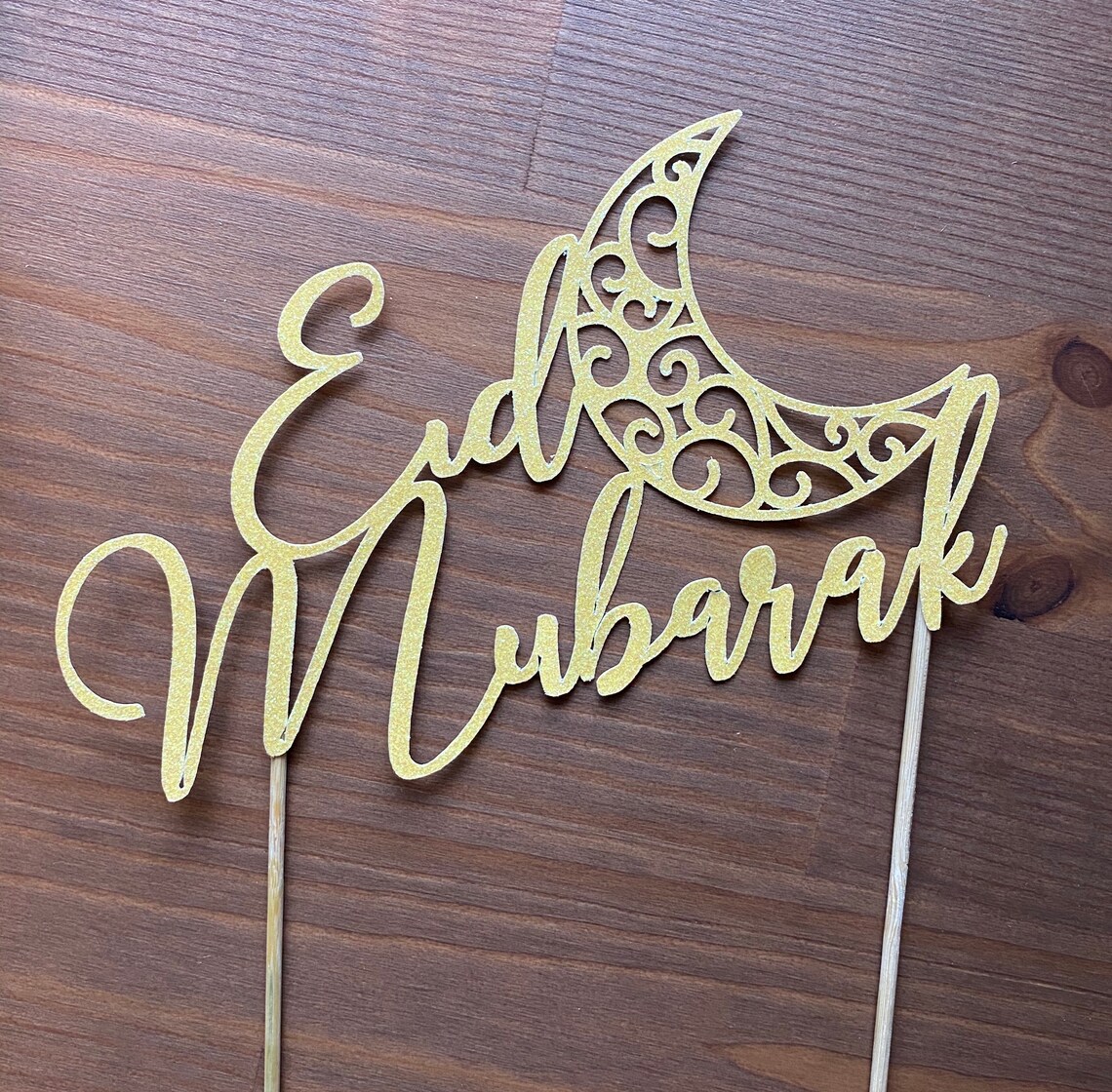 Eid Mubarak Torta Topper Decorazioni Per feste Eid Happy Eid Etsy