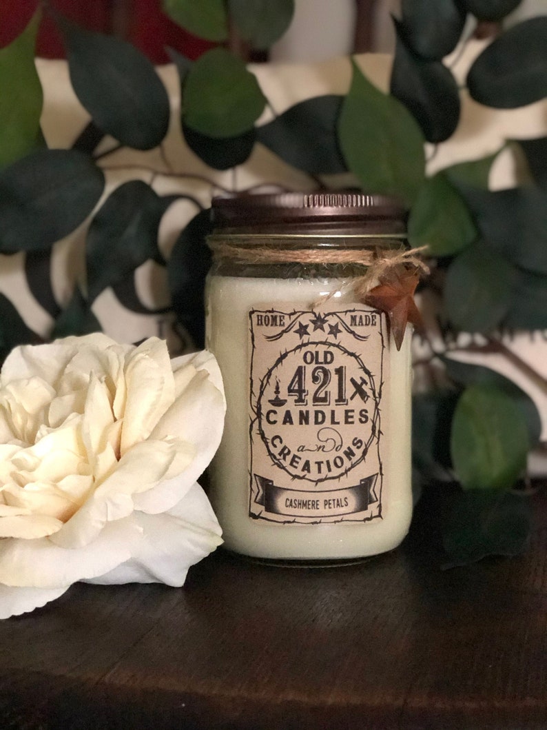Cashmere Petals Candle Floral Fragrance Soy Wax Candle Etsy
