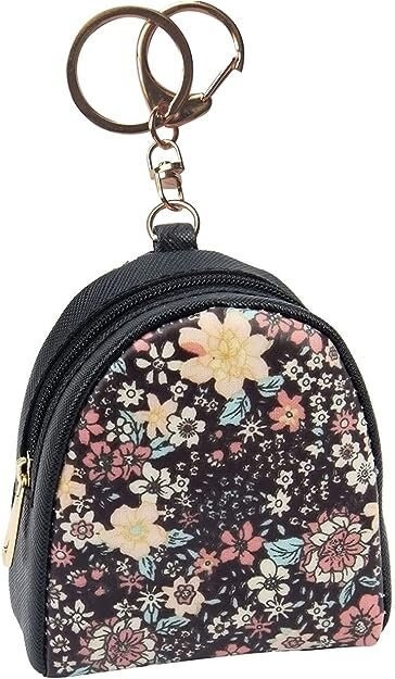 Mini Patterned Iridescent Backpack Keychain, 3in x 3.5in