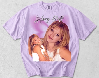 Hilary Duff Y2K Graphic T-Shirt, Nostalgia Gift, Adult Unisex, Original Design by seller