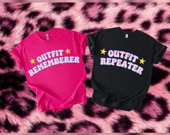 Lizzie Outfit Repeater and Outfit Rememberer Graphic T shirts, Adult unisex