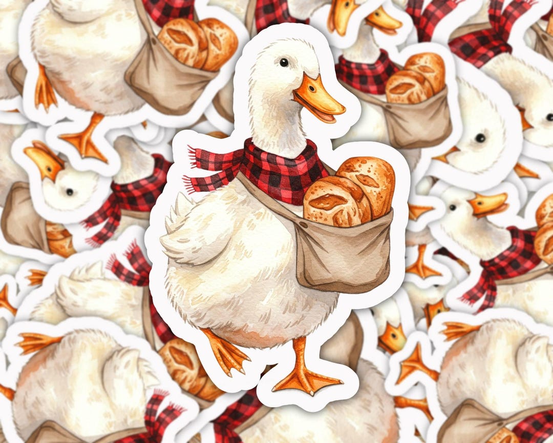 Goose Bread Sticker, Cottagecore Goose, Bread Sticker, Farm Animal ...