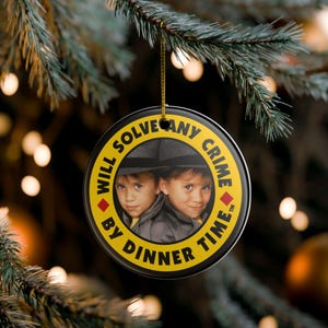 Mary-Kate and Ashley Ceramic Detective Ornament