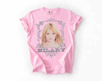 Hilary Duff Portrait Style Graphic T shirt, Adult Unisex, Comfort colors