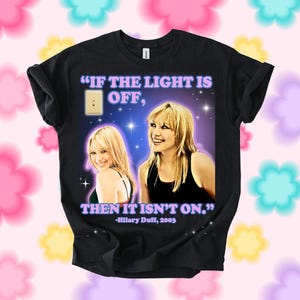 Camiseta Hilary Duff Y2K So Yesterday Meme, Unissex Adulto, Design Original