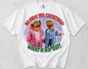 Mary-Kate and Ashley Christmas T-shirt, Adult Unisex