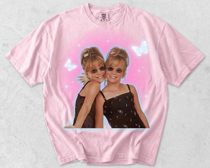 Mary Kate and Ashley Y2K T-shirt, Adult Unisex Blossom