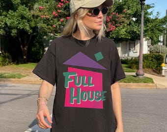 Camiseta Full House, unisex, para adultos, con logotipo gráfico