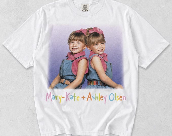 Mary-Kate and Ashley 90s Graphic T-Shirt, Adult Unisex, double sided