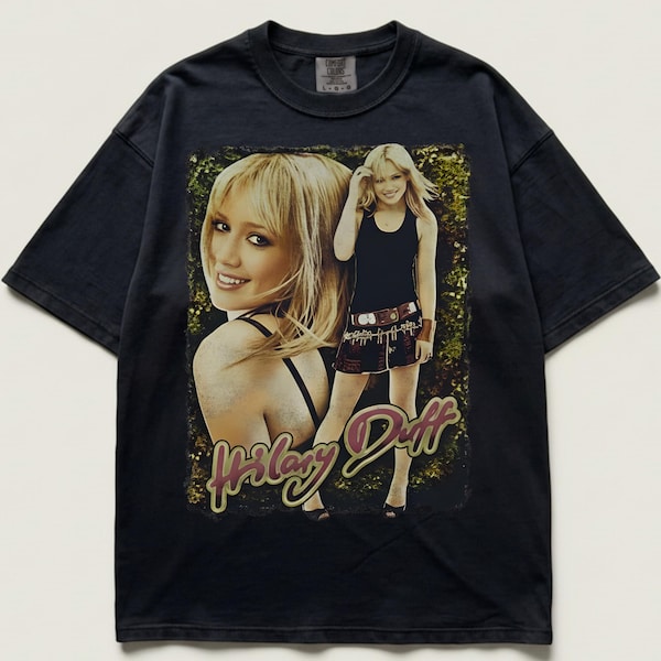 Hilary Duff Y2K Bootleg Concert Shirt, Adult Unisex, Comfort colors