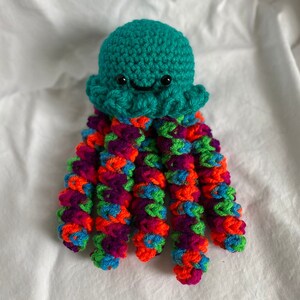 Crocheted Jellyfish / Handmade / Amigurumi / Stuffed Animal / Toy / Decor / Gift for Girl, Boy, Toddler, Baby, Kid, Children