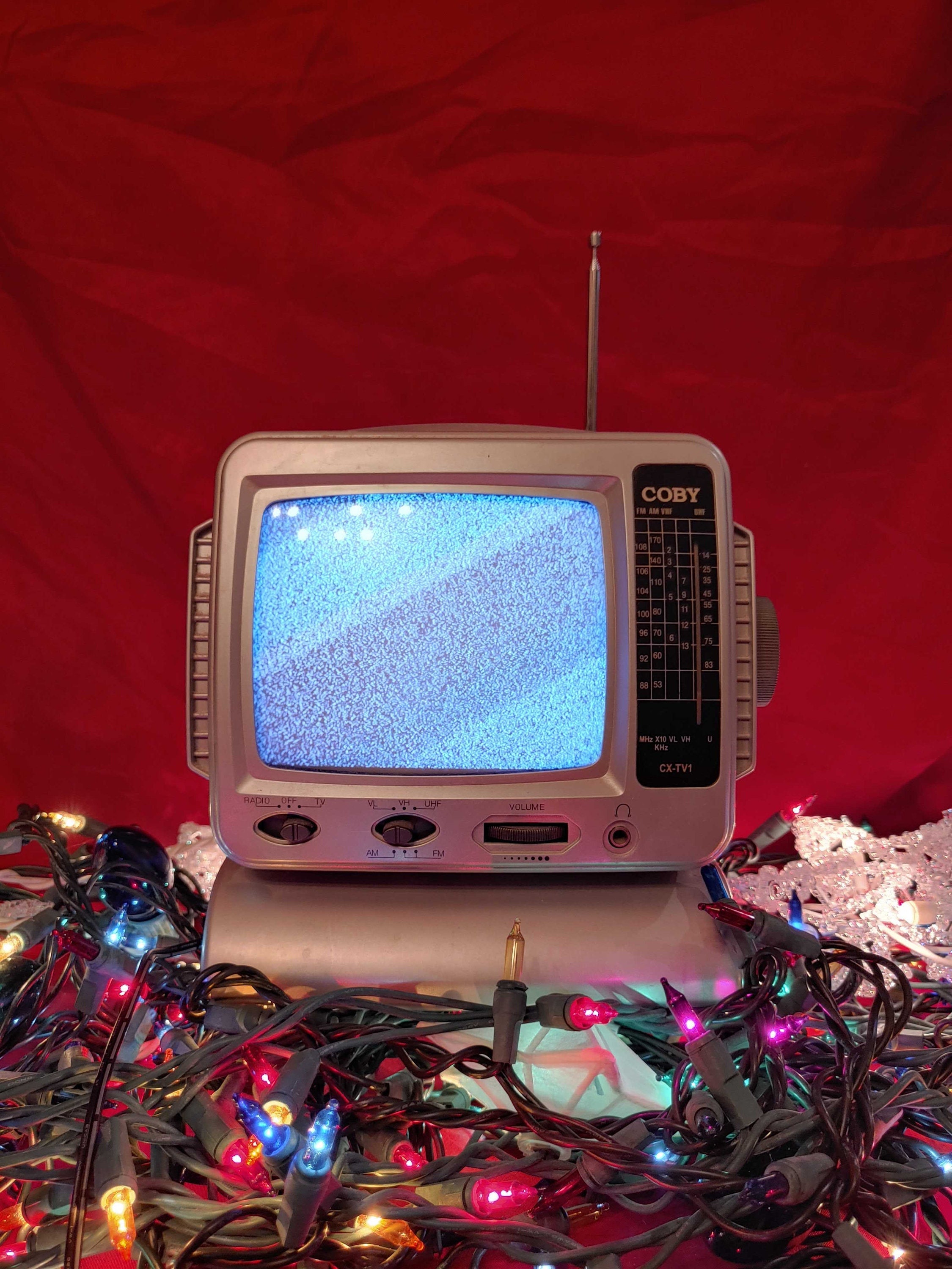 Vintage Coby CX-TV6 5&quot; Portable B+W Television with AM/FM Radio for sale  