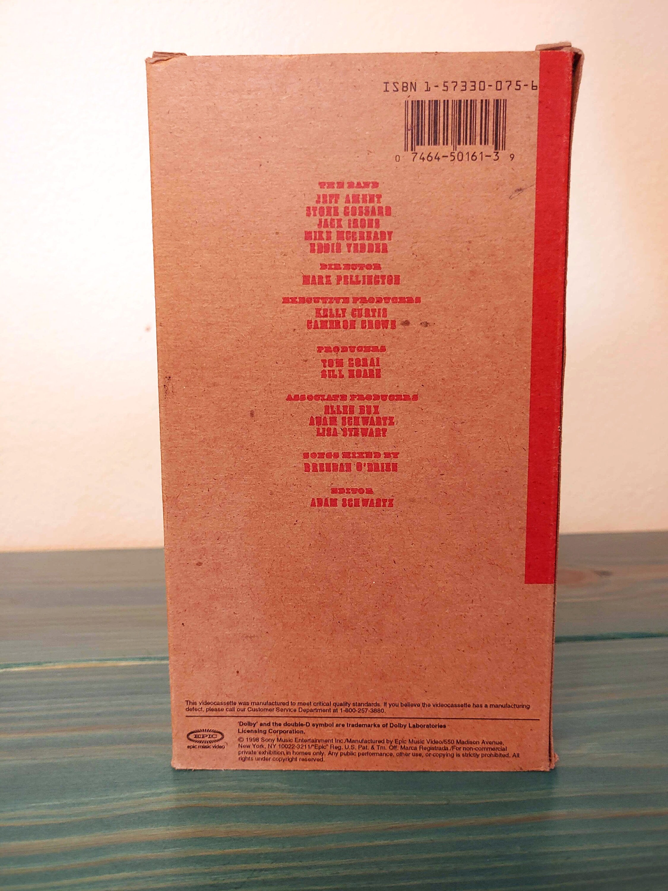 Pearl Jam Single Video Theory VHS Etsy