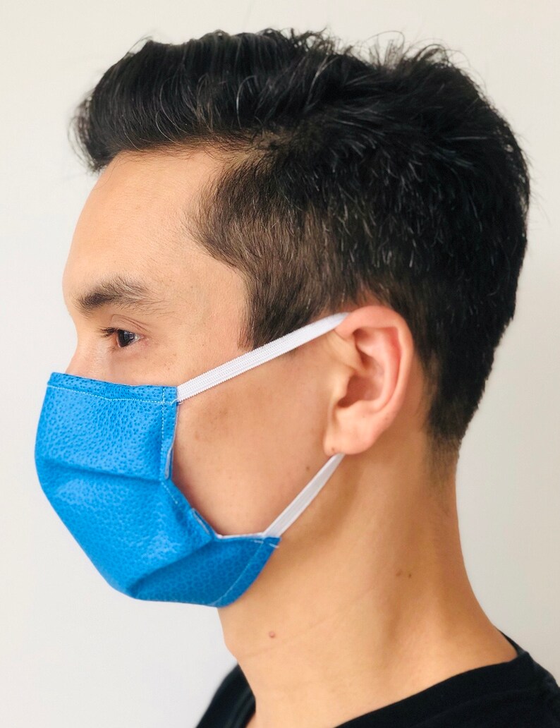 2 Reusable Face Mask High Quality Halyard H600 in Blue Etsy