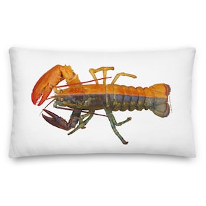 Split-Colored  Lobster Pillow — Rectangle