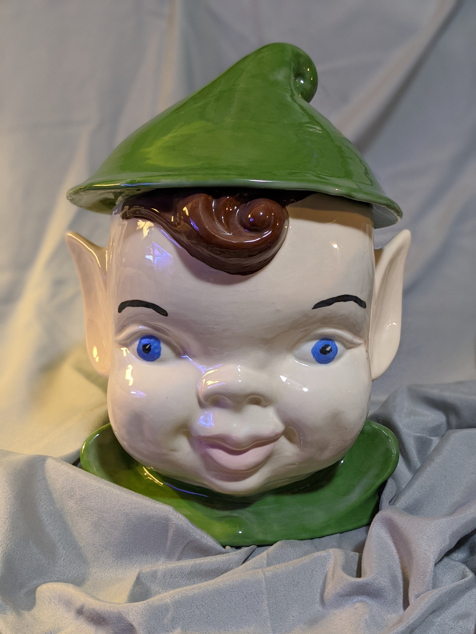 Vintage Ceramic Elf Cookie Jar Etsy