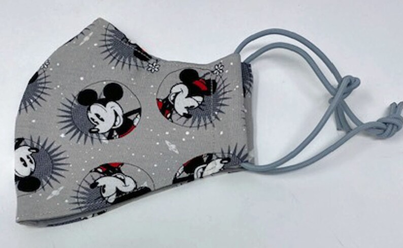 Minnie and Mickey Mouse Print Adult Face Mask Adjustable Elastic ...