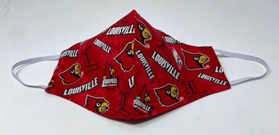 Adult Face Mask University Of Louisville Cardinals Face Shield Washable  Reusable Double Sided Cotton Face Covering Made In USA